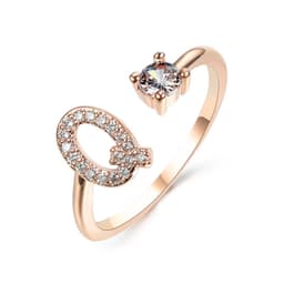 image-New Design Adjustable 26 Initial Letter Ring Fashion Jewelry For Women Simple Elegant Jewelry