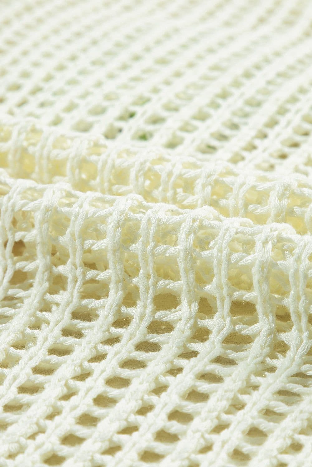 image-White Crochet Flower Hollow-out Sweater T-Shirt