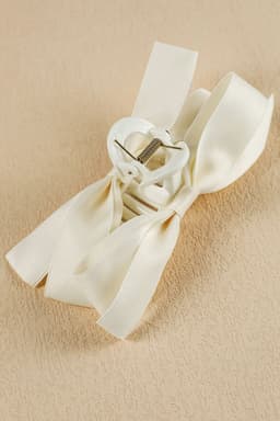image-Black Large Bow Hair Claw Clip - Durable Plastic Decor