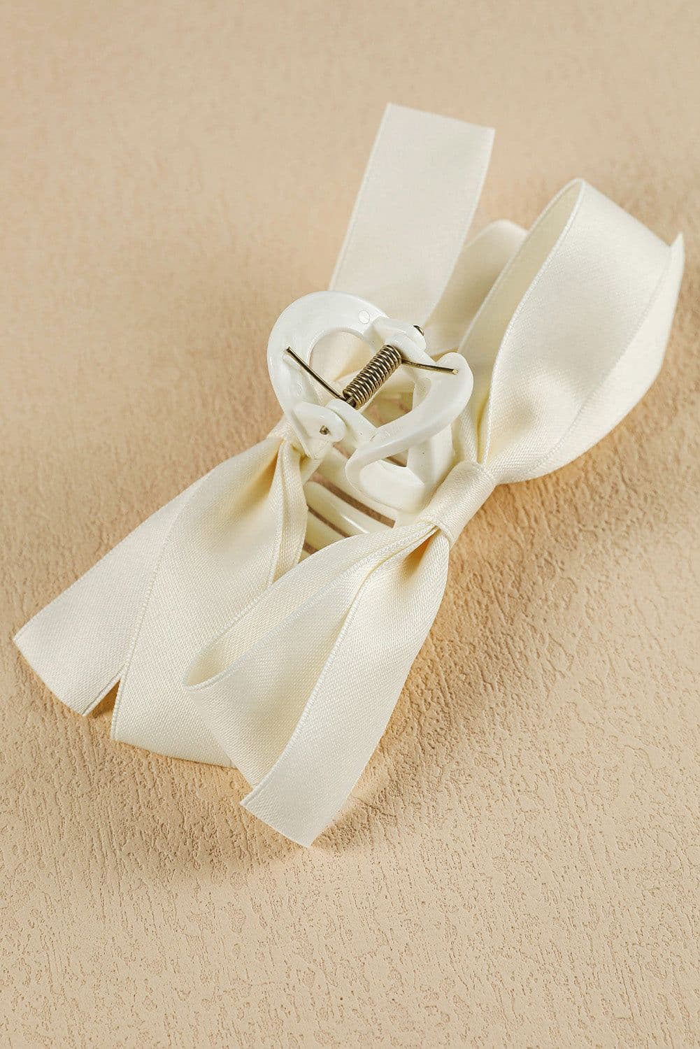 image-Black Large Bow Hair Claw Clip - Durable Plastic Decor