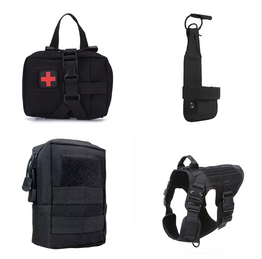 image-Tactical Dog Clothes Quick Disassembly Dog Vest Outdoor Pet Training Clothes