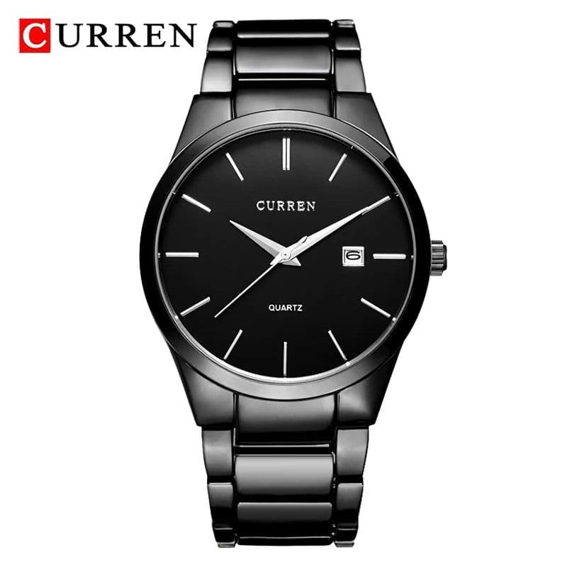 image-CURREN Top Brand Luxury Fashion Simple Men Watches Slim Steel Strap Waterproof Watch for Man Quartz Business Watch Clock 8106