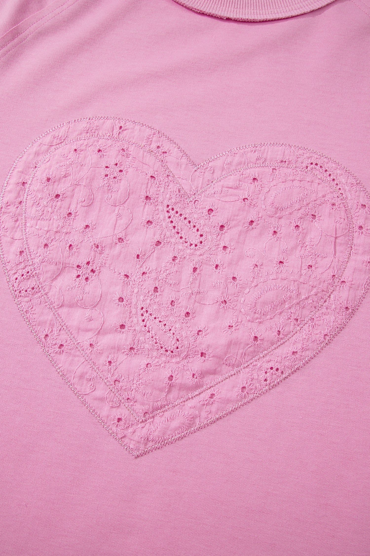 image-Pink Paisley Broderie Anglaise Long Sleeve Top