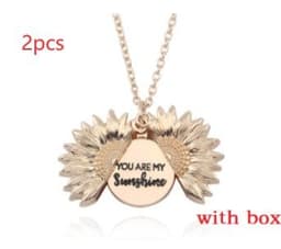 image-Sunflower Double Lettering Necklace