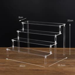 image-Acrylic Display stand for Amiibo Funko POP Figures,Cupcake Cosmetic Nail Polish Clay Figurine Jewelry for Display Stand Riser