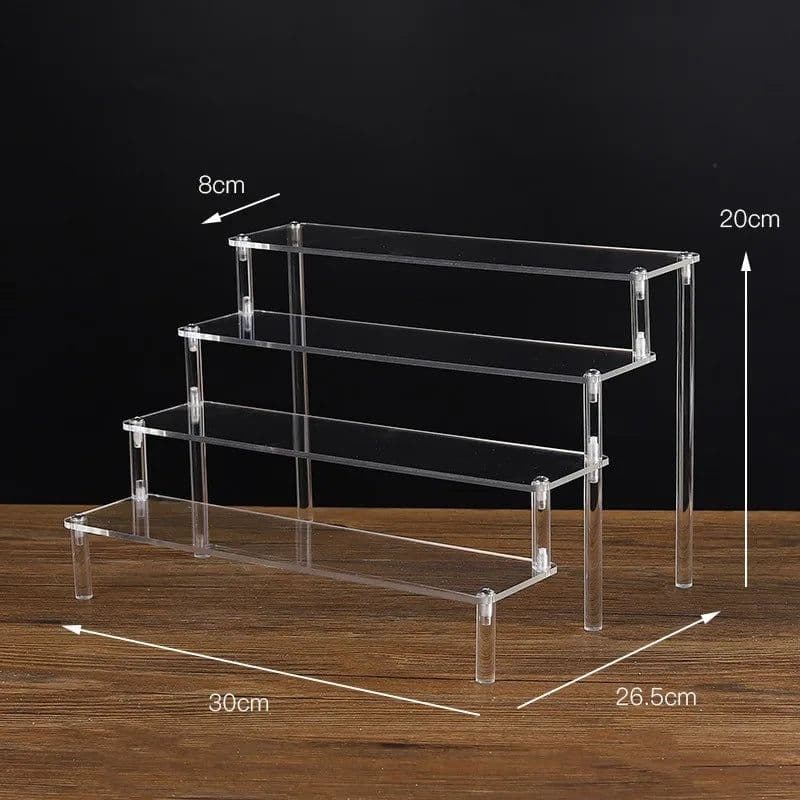 image-Acrylic Display stand for Amiibo Funko POP Figures,Cupcake Cosmetic Nail Polish Clay Figurine Jewelry for Display Stand Riser