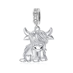 image-Highland Cow Charms for Bracelets Necklace Highland Cow Bead Pendants for Women