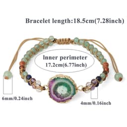 image-Agate Natural Crystal Beaded Braided Yoga Bracelet For Women