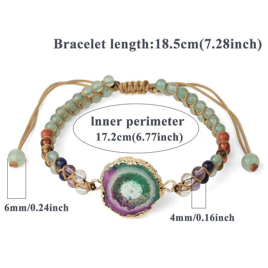 image-Agate Natural Crystal Beaded Braided Yoga Bracelet For Women
