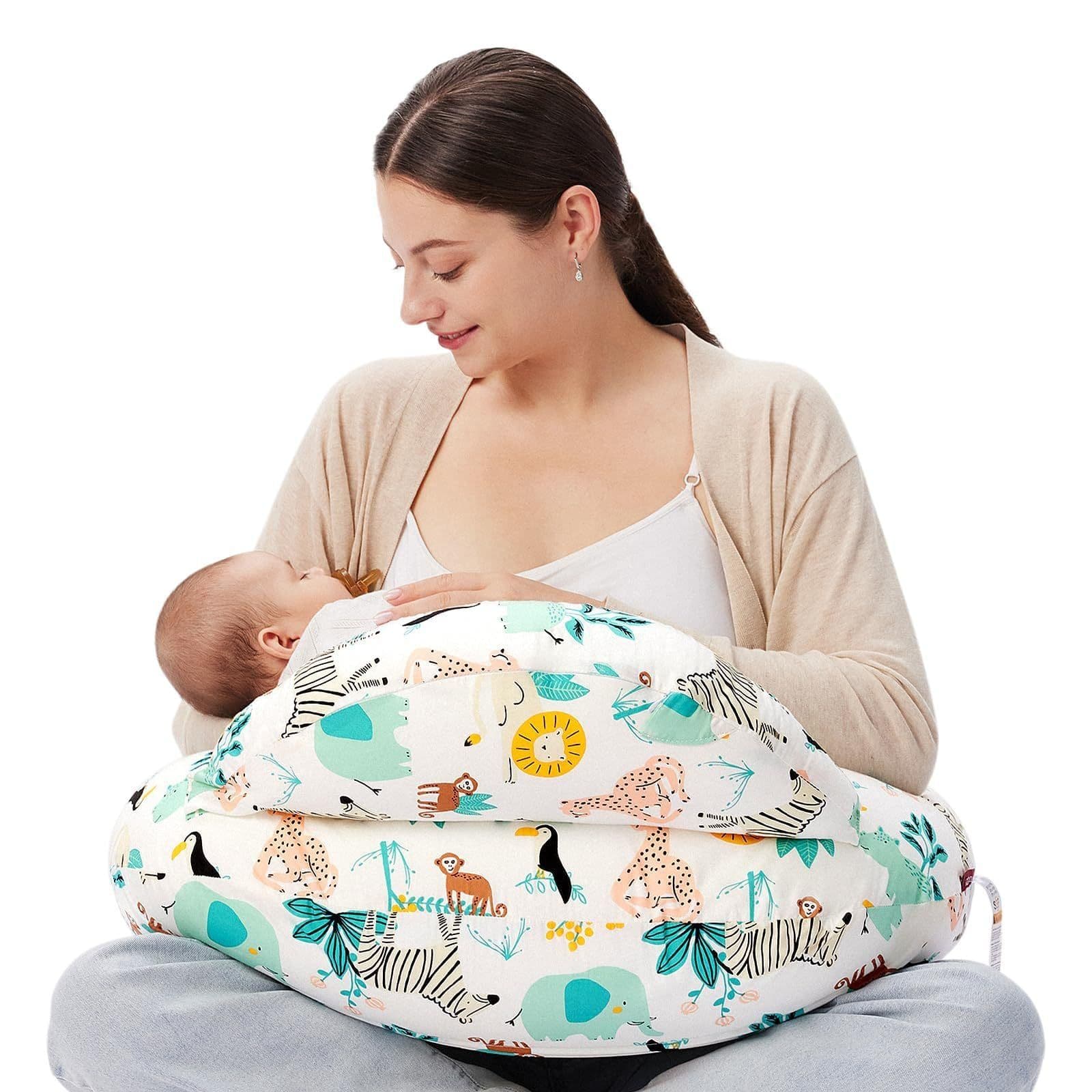 image-Breastfeed Pillow Baby Pillow Nursing Pillow Multifunctional Removable