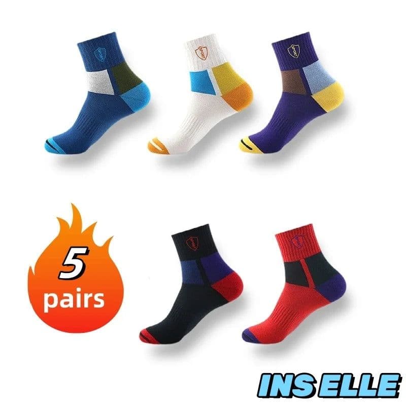 image-10/5/3pairs Breathable Con Sports Stockings Men Bamboo Fiber Autumn and Winter Men Socks Sweat Absorption Deodorant Business Sox