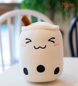 image-Cute Fruit Drink Plush Stuffed Soft Strawberry Milk Tea Plush Boba Tea Cup Toy Bubble Tea Pillow Cushion Kids Gift