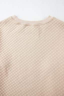 image-Parchment Quilted Long Sleeve Top & Shorts Set
