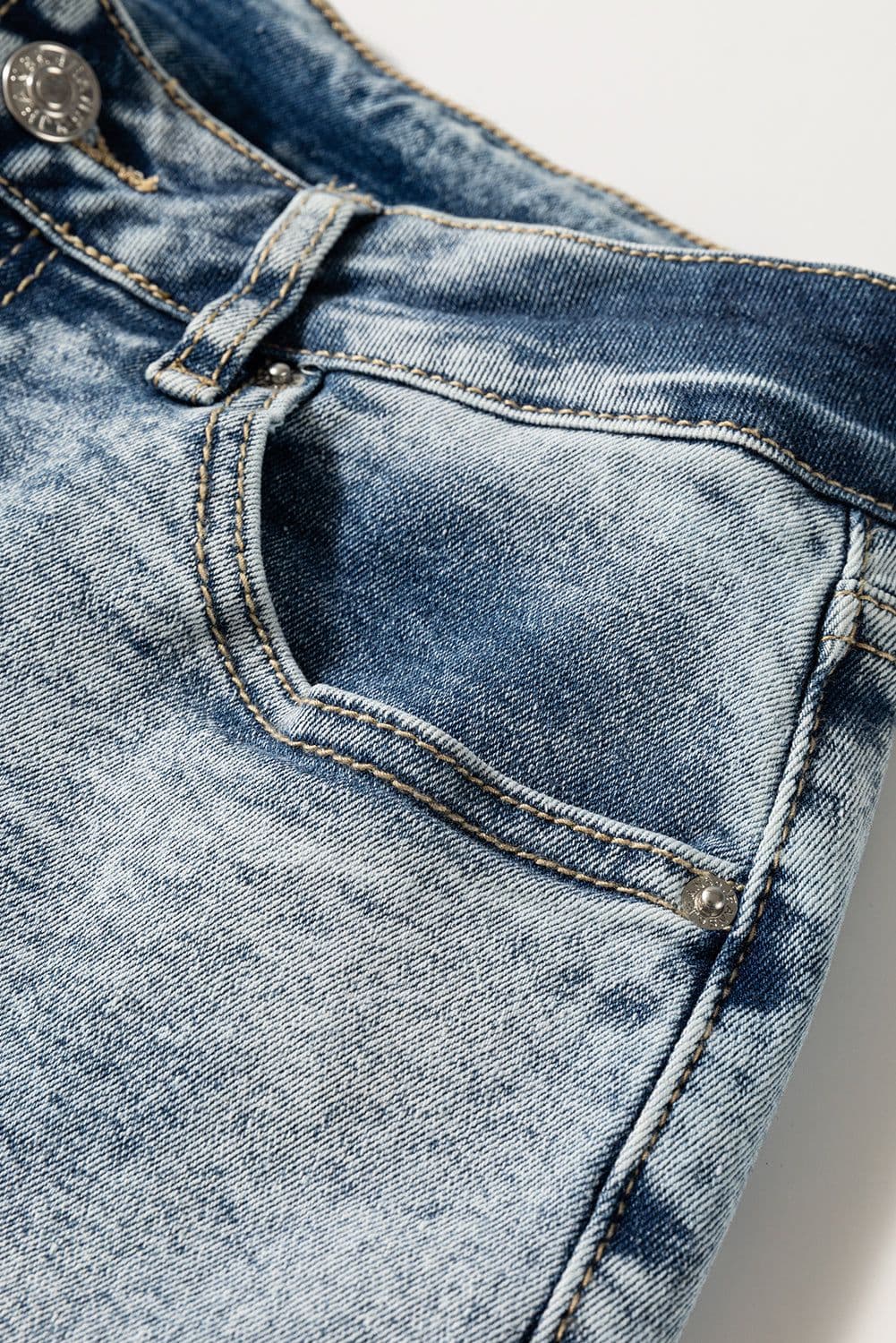 image-Myosotis High Rise Button Zip Fly Jeans - Medium Wash