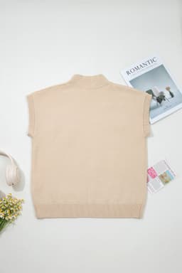 image-Parchment Corded Horseshoes Sweater - Mock Neck