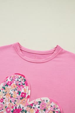 image-Jet Stream Floral Patched Oversized Tee