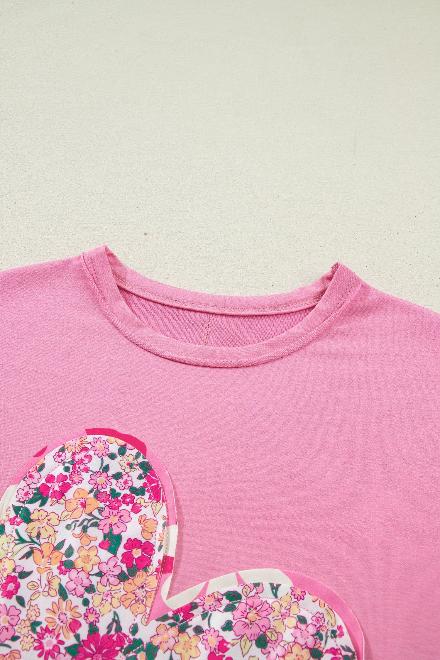 image-Jet Stream Floral Patched Oversized Tee