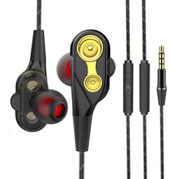 image-Metal In-ear Wire-controlled Music Small Headphones