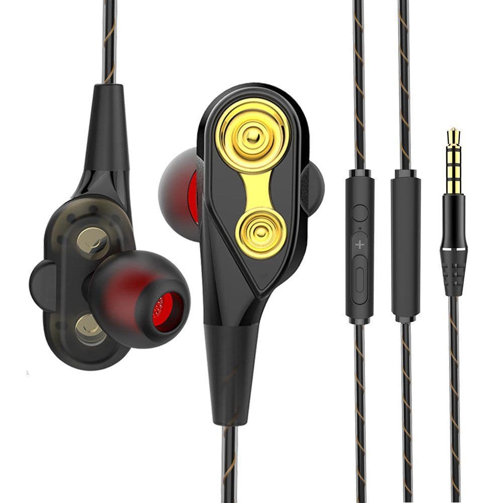image-Metal In-ear Wire-controlled Music Small Headphones