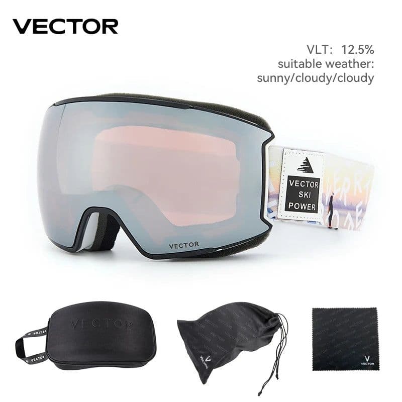 image-VECTOR Ski Goggles Men Snowboard Glasses Women Winter Outdoor Snow Sunglasses UV400 Double Layers Lens Anti-Fog Skiing Goggles