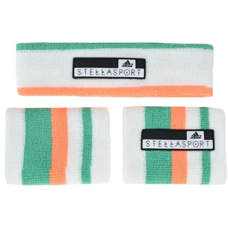 image-Adidas Women's Stellasport Headband Wristband Set białe One size