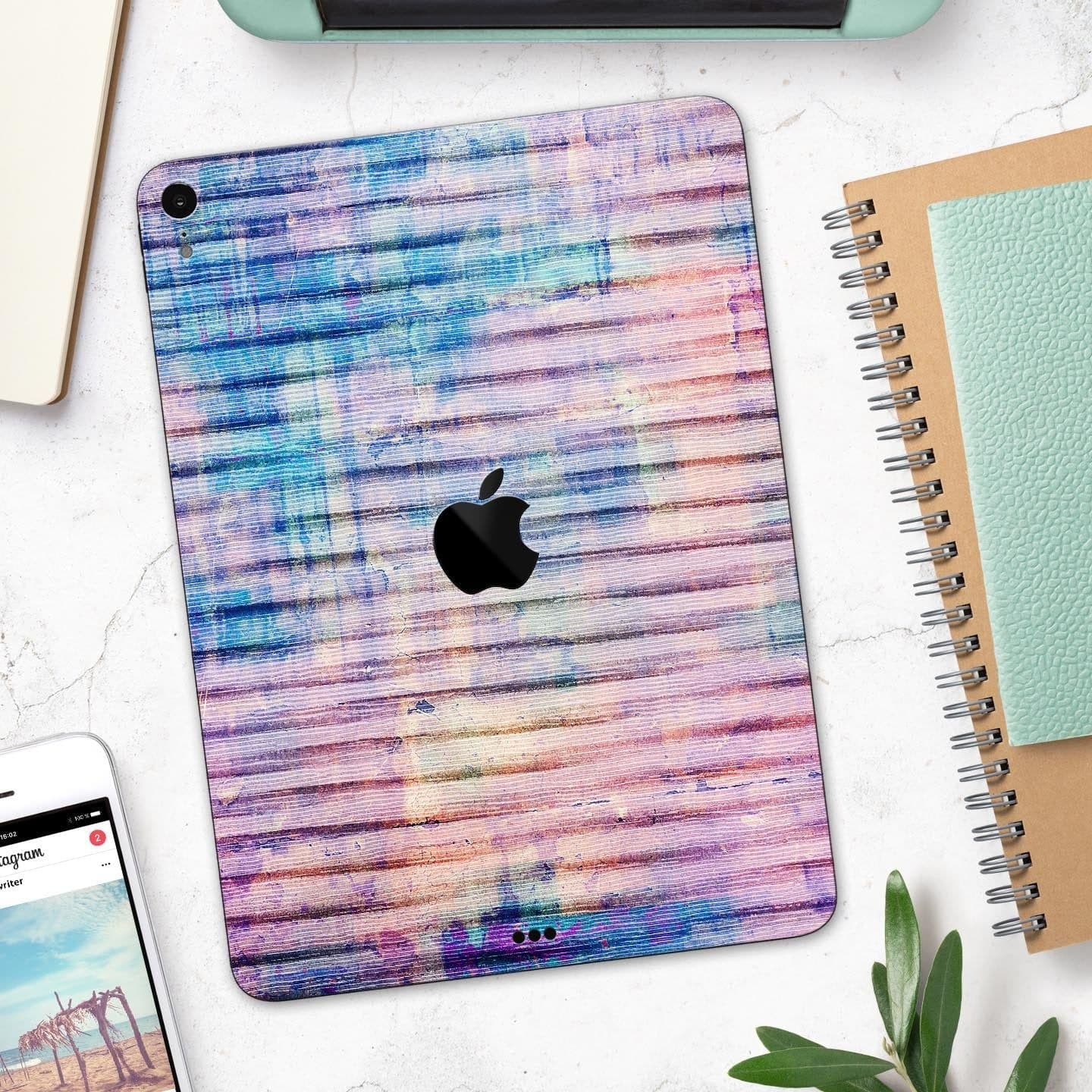 image-Dripping Blue Paint - Full Body Skin Decal for the Apple iPad Pro