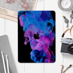 image-Glowing Pink and Blue CloudSwirl - Full Body Skin Decal for the Apple