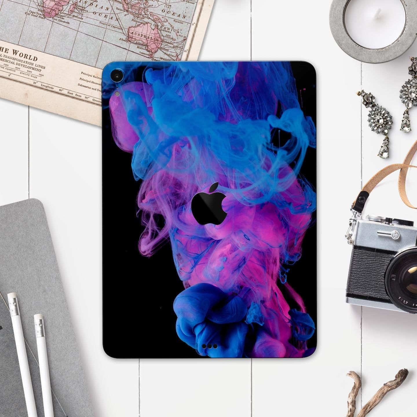 image-Glowing Pink and Blue CloudSwirl - Full Body Skin Decal for the Apple