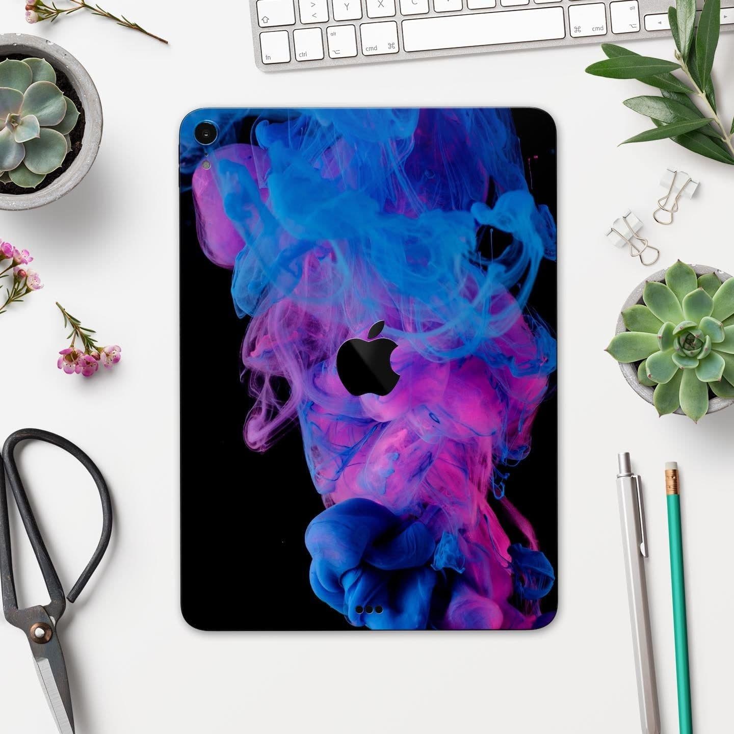 image-Glowing Pink and Blue CloudSwirl - Full Body Skin Decal for the Apple