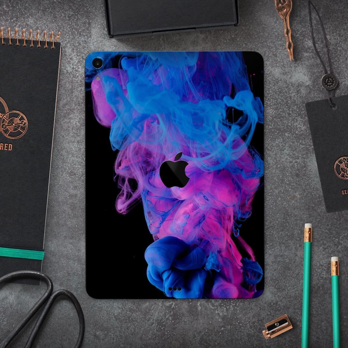 image-Glowing Pink and Blue CloudSwirl - Full Body Skin Decal for the Apple