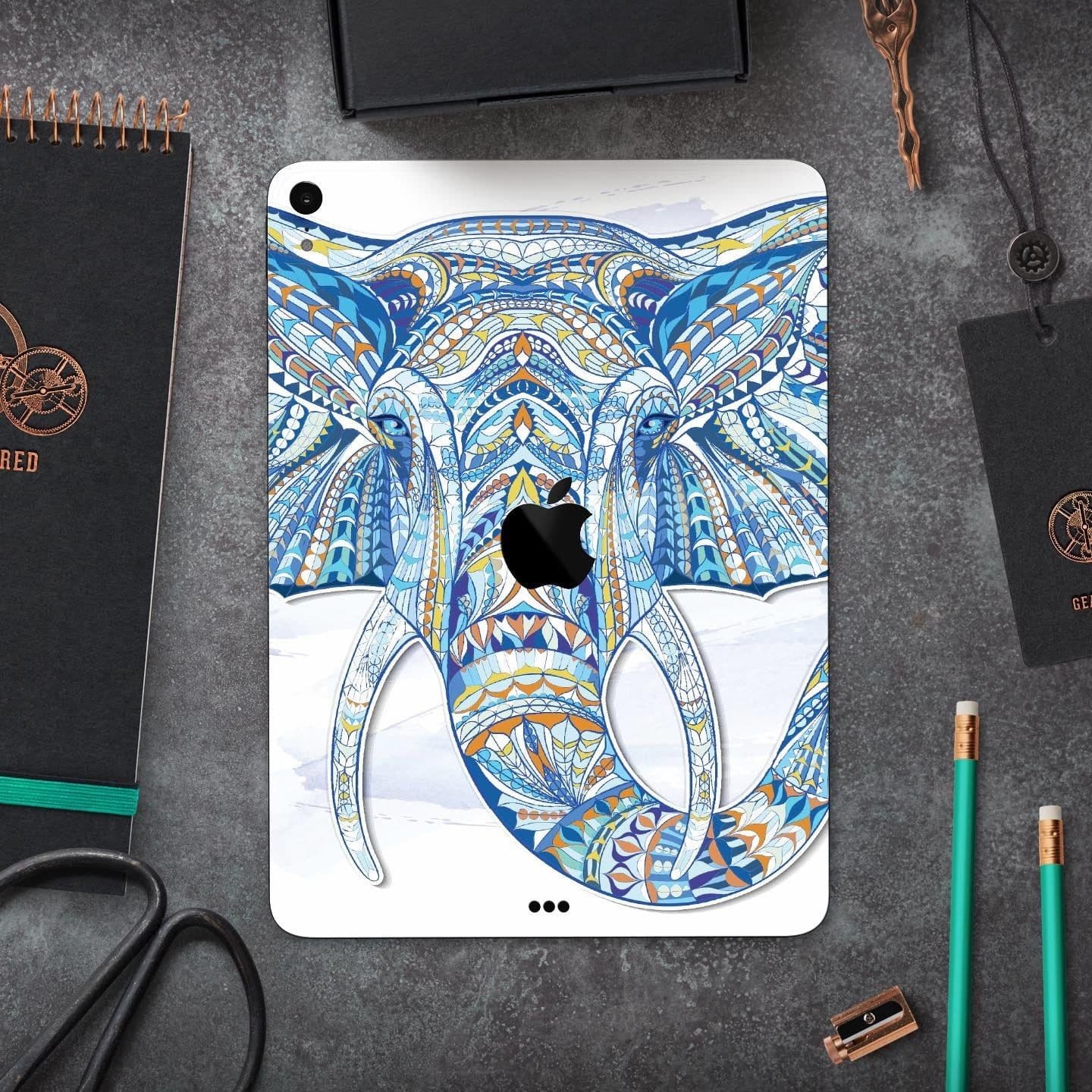 image-Geometric Sacred Elephant - Full Body Skin Decal for the Apple iPad