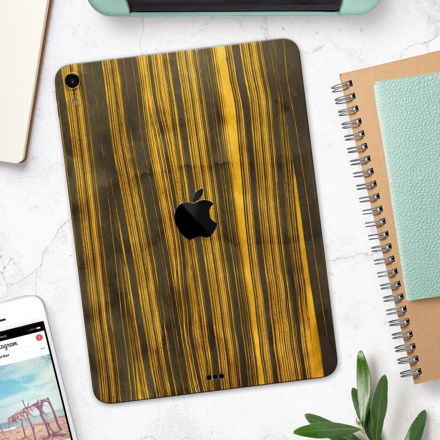image-Gold Standard ZebraWood - Full Body Skin Decal for the Apple iPad Pro