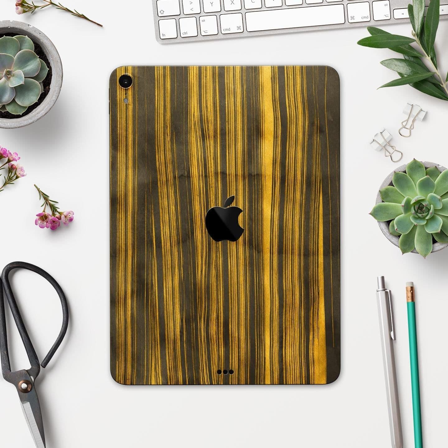 image-Gold Standard ZebraWood - Full Body Skin Decal for the Apple iPad Pro