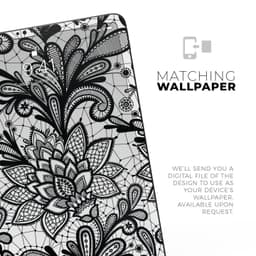 image-Black and White Geometric Floral - Full Body Skin Decal for the Apple