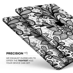 image-Black and White Geometric Floral - Full Body Skin Decal for the Apple