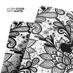 image-Black and White Geometric Floral - Full Body Skin Decal for the Apple