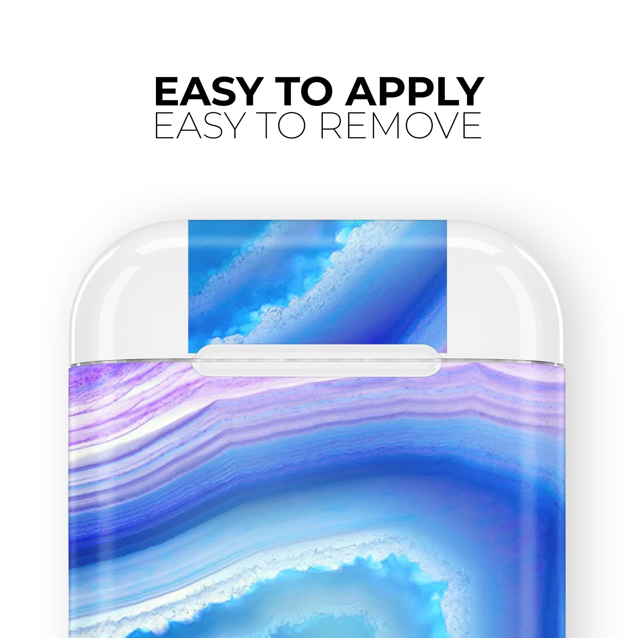 image-Blue & Purple Hue Agate - Full Body Skin Decal Wrap Kit for the