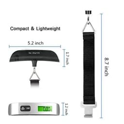 image-Portable Scale Digital LCD Display 110lb/50kg Electronic Luggage Hanging Suitcase Travel Weighs Baggage Bag Weight Balance Tools