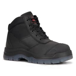 image-ROCKROOSTER Crisson Black 6 inch Zip sided Steel Toe Leather Work