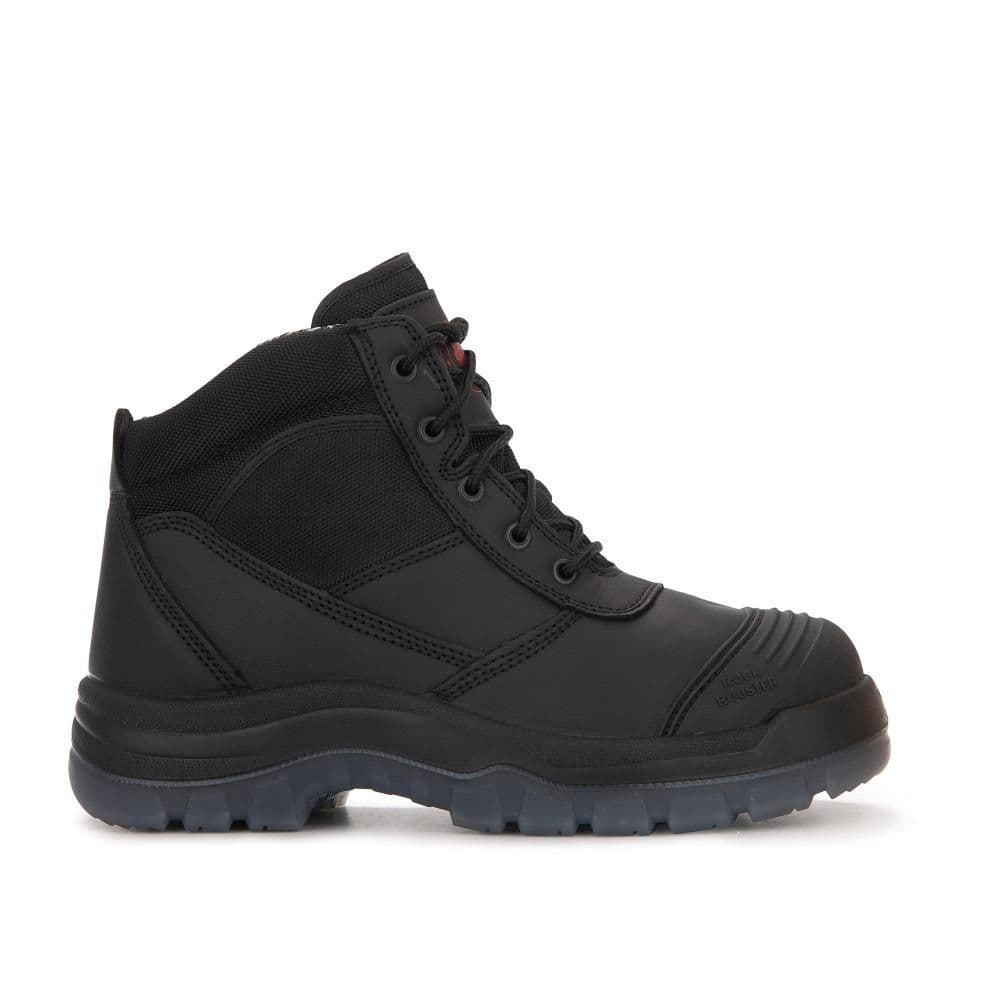 image-ROCKROOSTER Crisson Black 6 inch Zip sided Steel Toe Leather Work