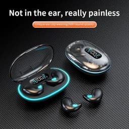 image-Mini Invisible Sleep Wireless Earphone Bluetooth 5.0 Hidden Earbuds IPX5 Waterproof Noise Cancelling Touch Control Headphone X55