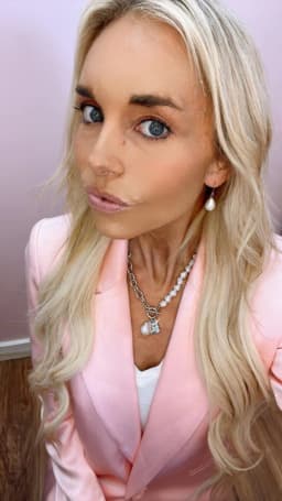 image-Silver Pearl and Chain Lariat Necklace with Coin Accent