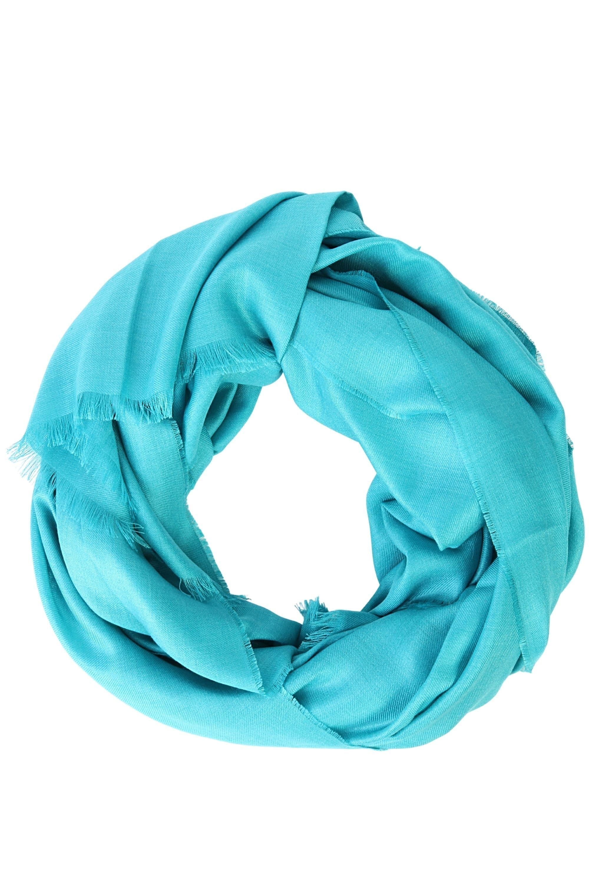 image-Alpaca Royal wool and silk turquoise shawl