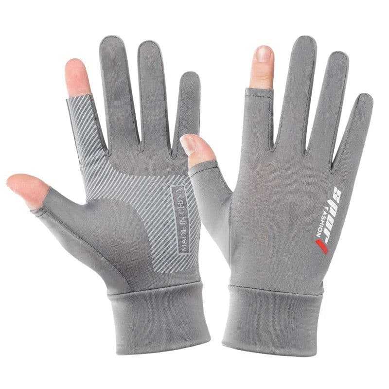 image-Ice Silk Non-Slip Motorcycle Racing Gloves Breathable Outdoor Sports Riding Touch Screen Gloves Thin Anti-UV Protective Gear