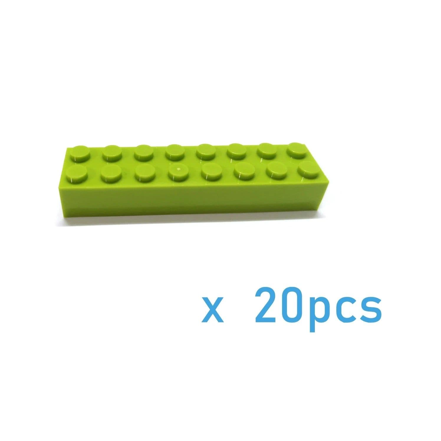 image-20pcs DIY Building Blocks Thick 2x8 Dots Educational Creative Toys for Children Figures Plastic Bricks Size Compatible With 3007