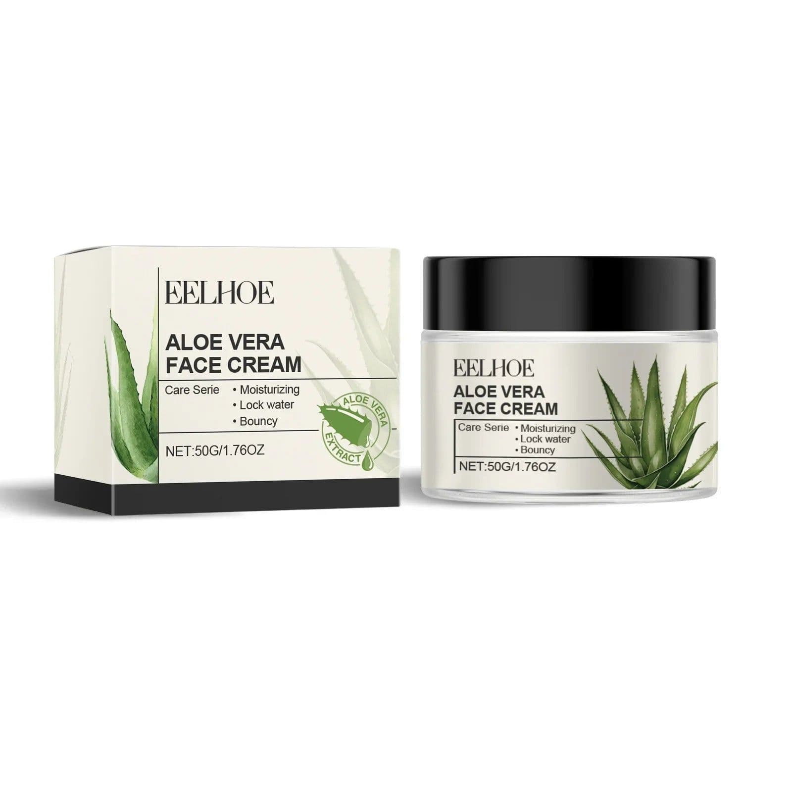 image-Eelhoe Aloe Vera Skin Care Series Fade Fine Lines Light Weight Improving Elasticity Nourishing Hydrating Facial Moisturizing Set