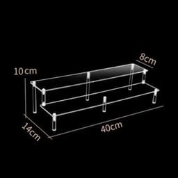 image-Acrylic Display stand for Amiibo Funko POP Figures,Cupcake Cosmetic Nail Polish Clay Figurine Jewelry for Display Stand Riser