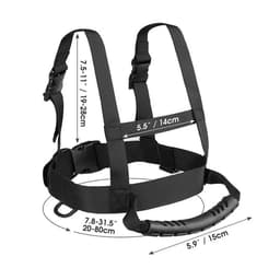 image-Nylon Kids Ski Harness Snowboard Trainer Speed Control With Shoulder Strap Children Ski Harness orange