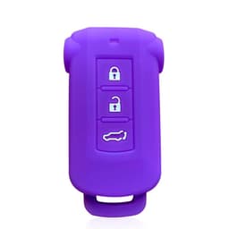 image-Silica Gel Car Key Cover Case For Mitsubishi Outlander 2014 Pajero Delica Key Holder Remote Control Case For Keychain Alarm
