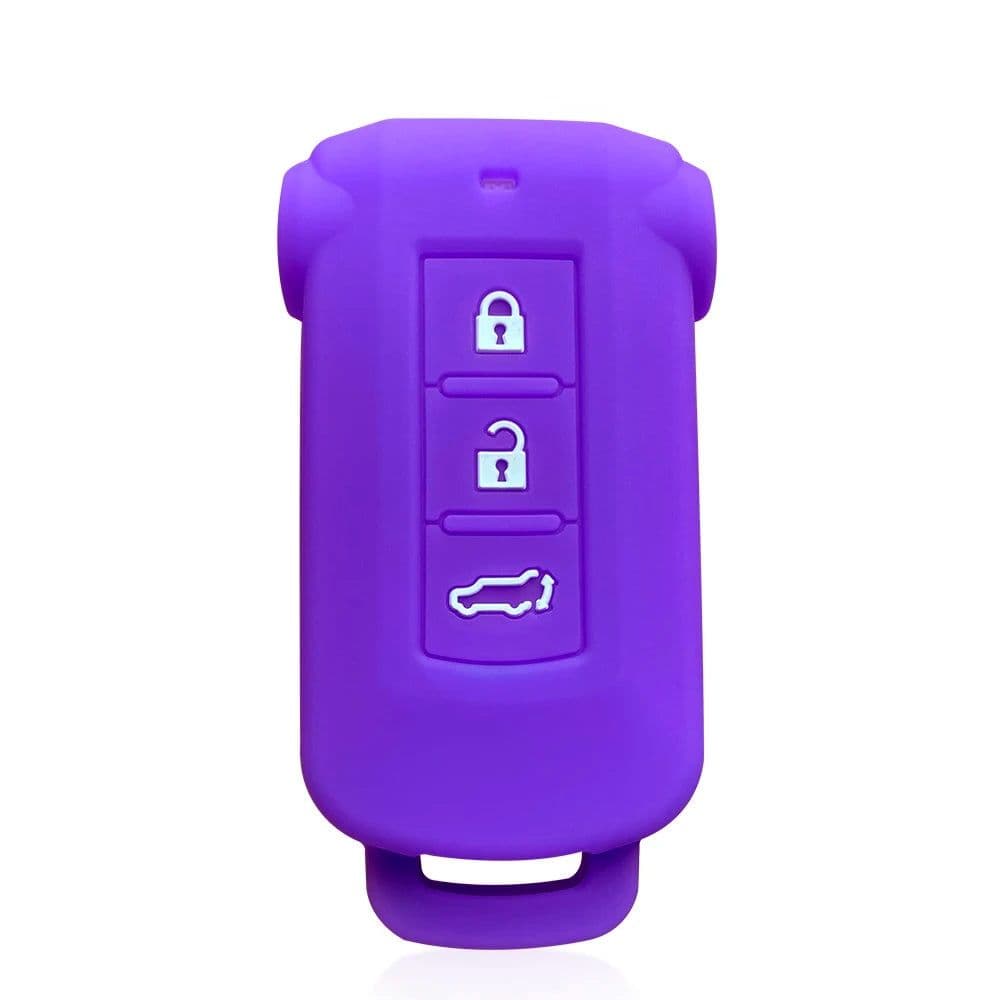 image-Silica Gel Car Key Cover Case For Mitsubishi Outlander 2014 Pajero Delica Key Holder Remote Control Case For Keychain Alarm